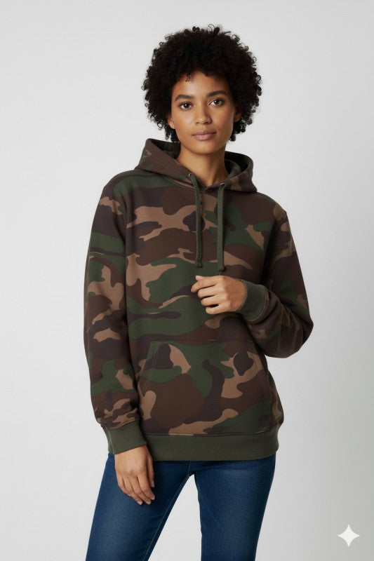 Unisex Fleece Pullover Hoodie #Camo