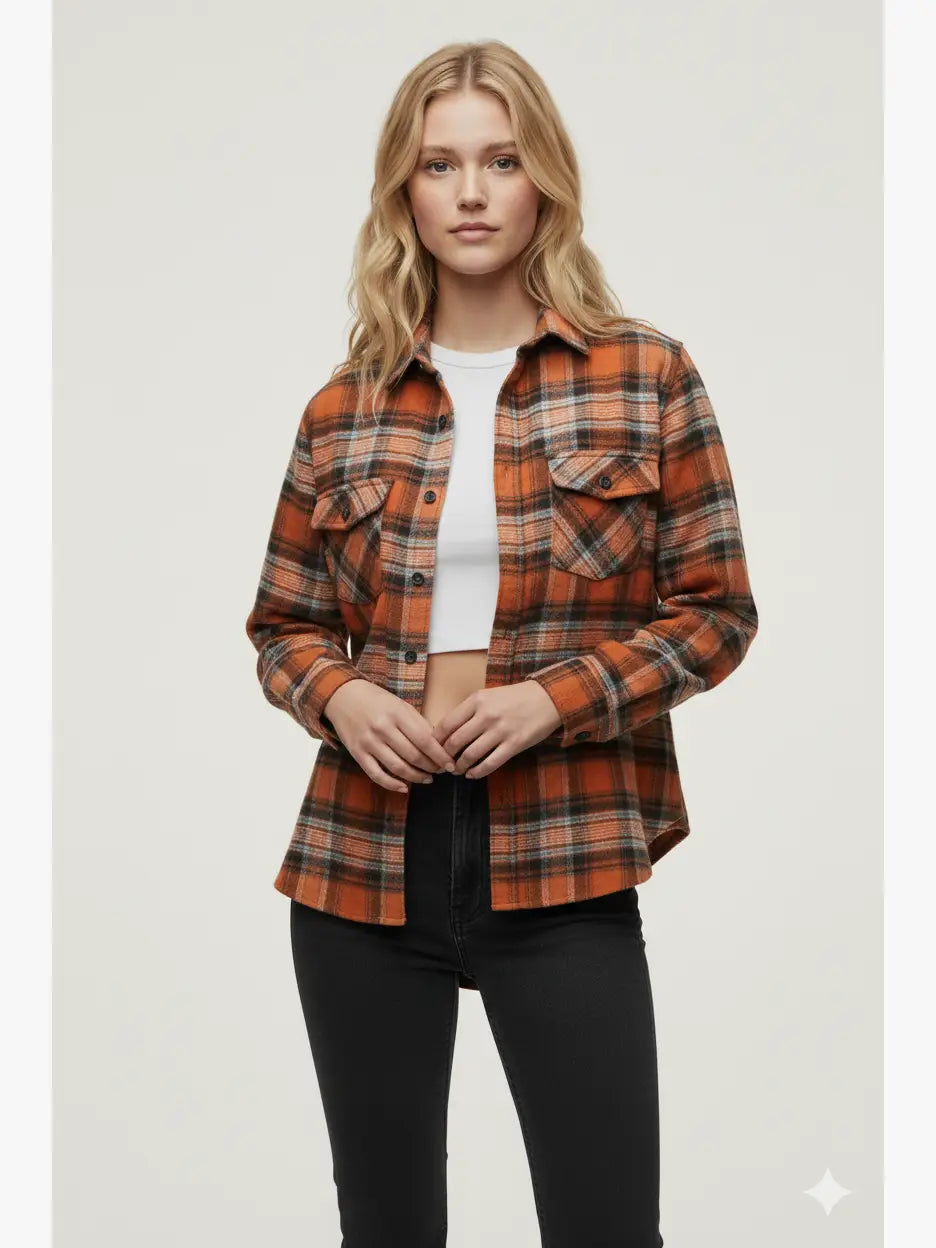 Flannel Long Sleeve Buffalo Plaid Shirt