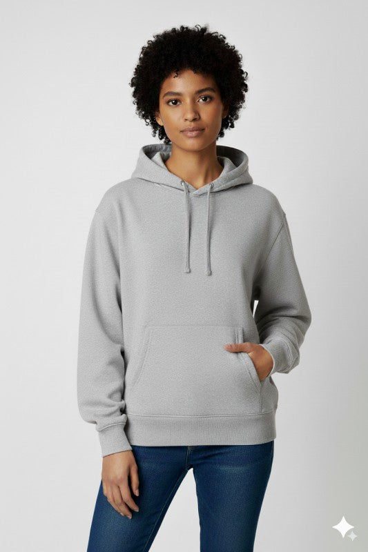 Unisex Fleece Pullover Hoodie #Gray