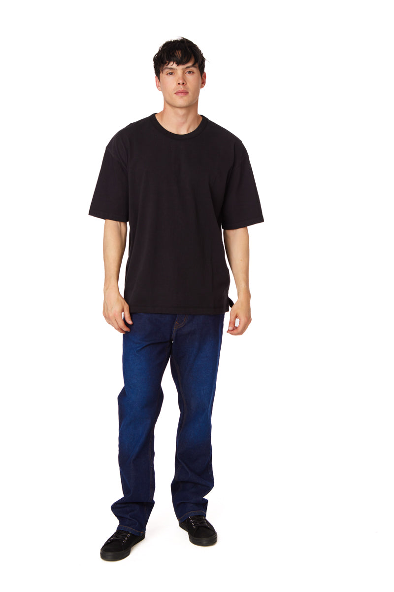 Men's Cotton Heavy Loose Fit T-Shirt #Black