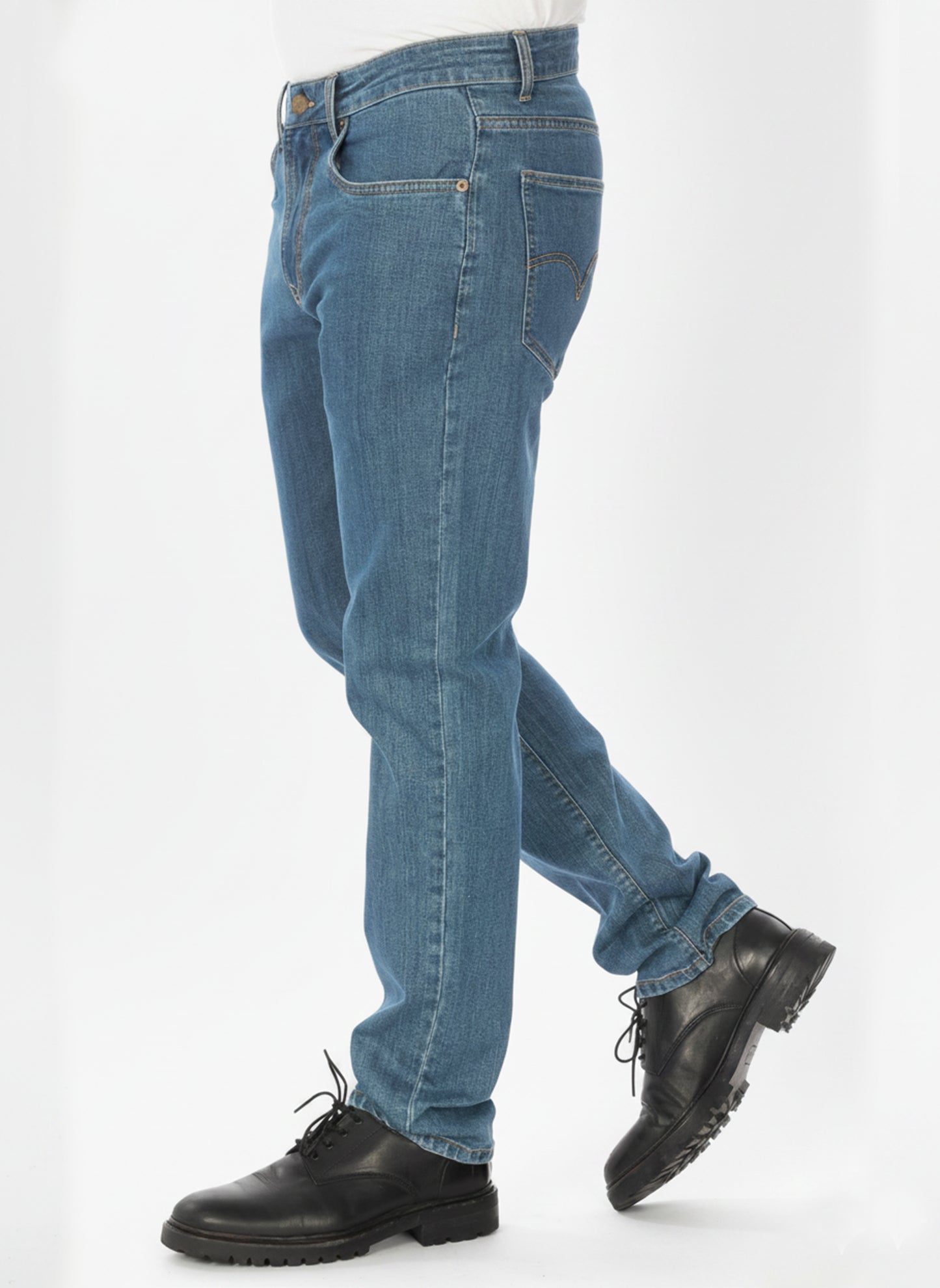 STRAIGHT FIT JEANS #MEDIUM BLUE