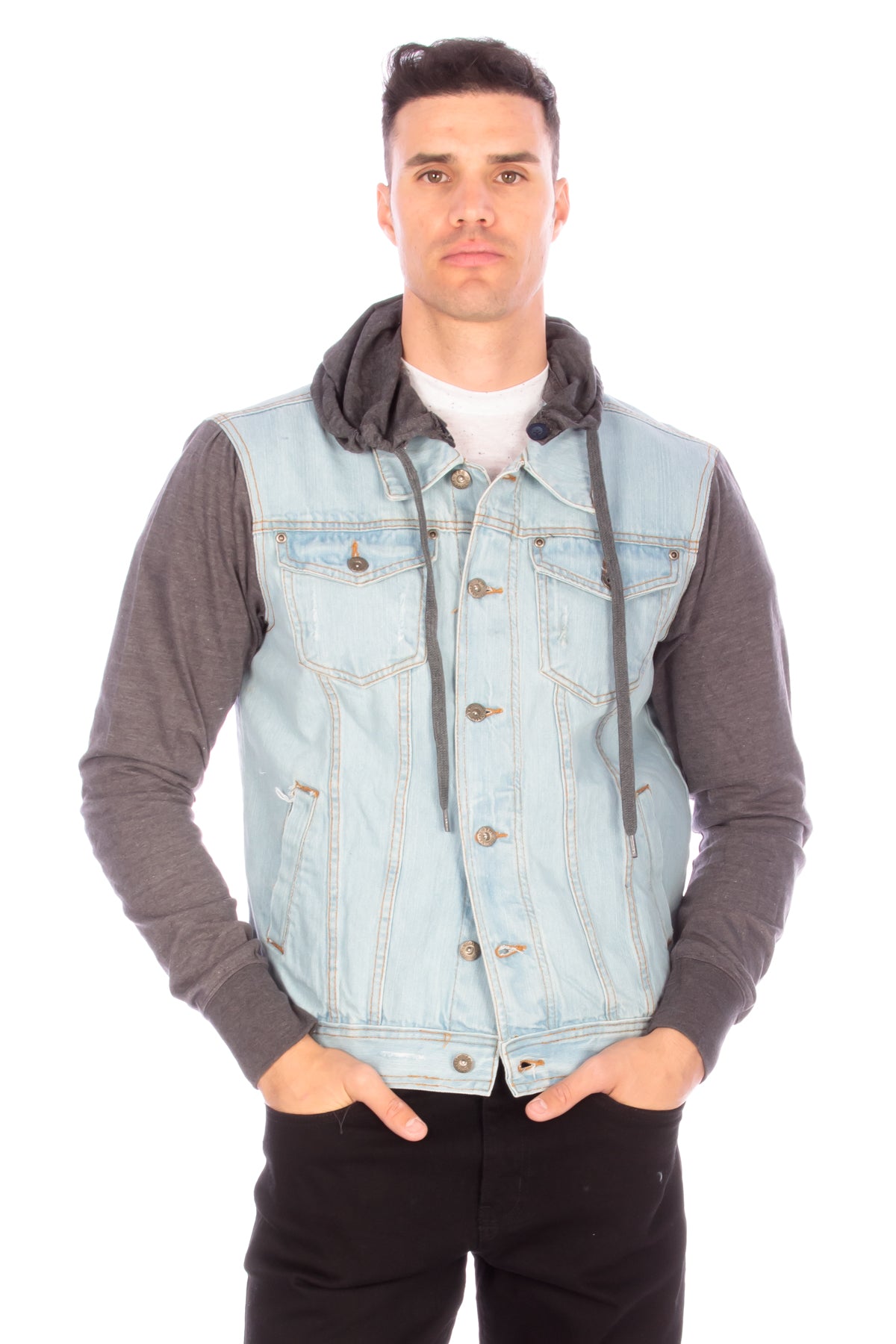 DENIM HOODIE JACKET - #LSB