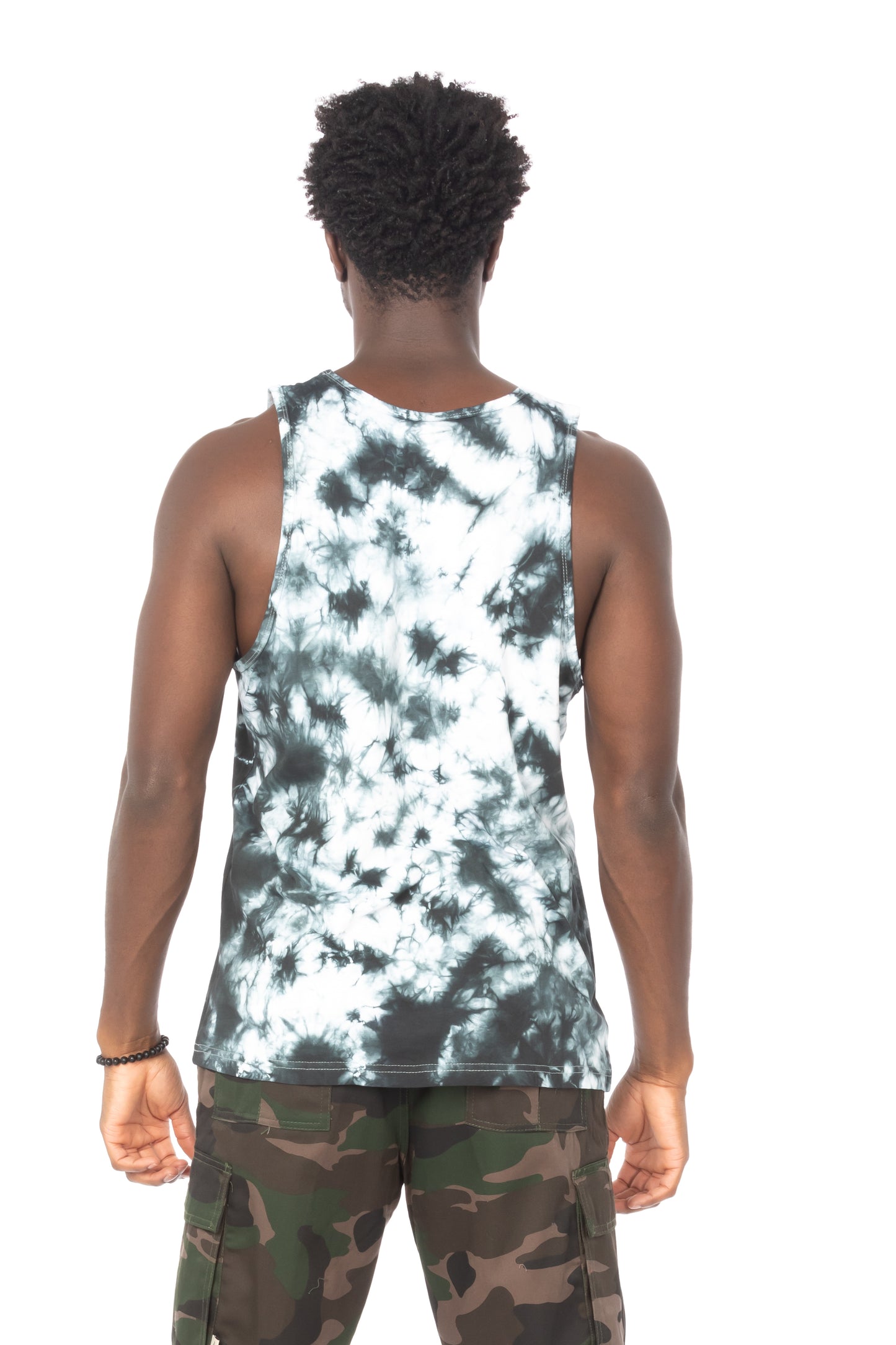 White Tie Dye Tank Top