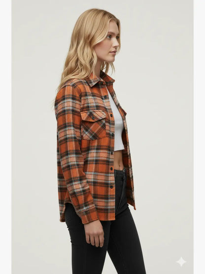 Flannel Long Sleeve Buffalo Plaid Shirt