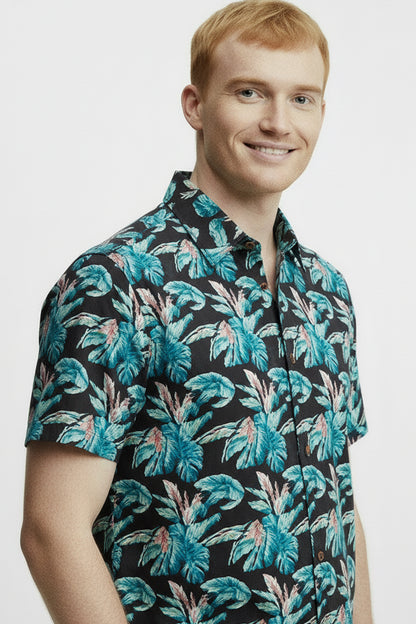 Men's Printed Woven Cotton Shirt