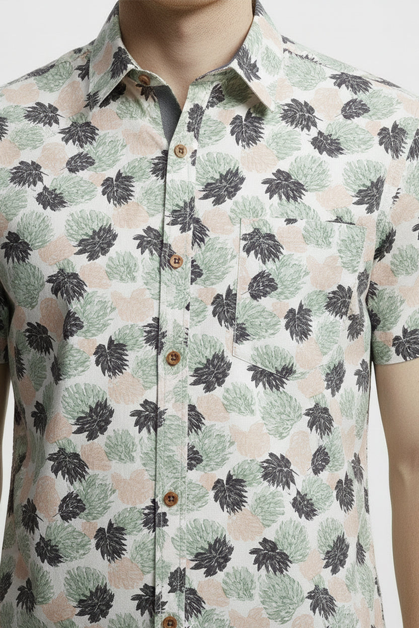 Men's Printed Woven Cotton Shirt