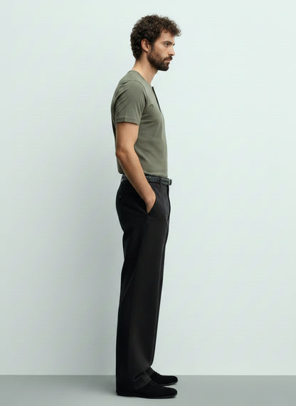 Men's Henley Short Sleeve T-Shirt #Olive