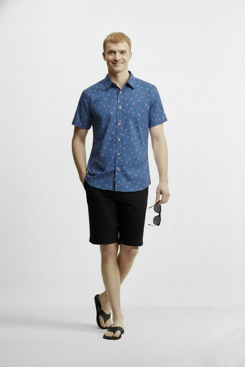 Men's Printed Woven Cotton Shirt