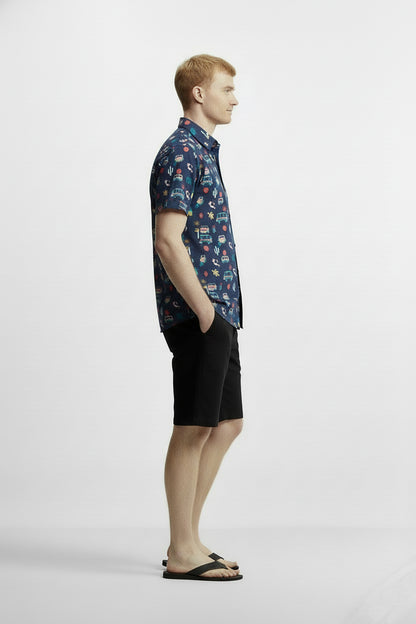 Men's Printed Woven Cotton Shirt