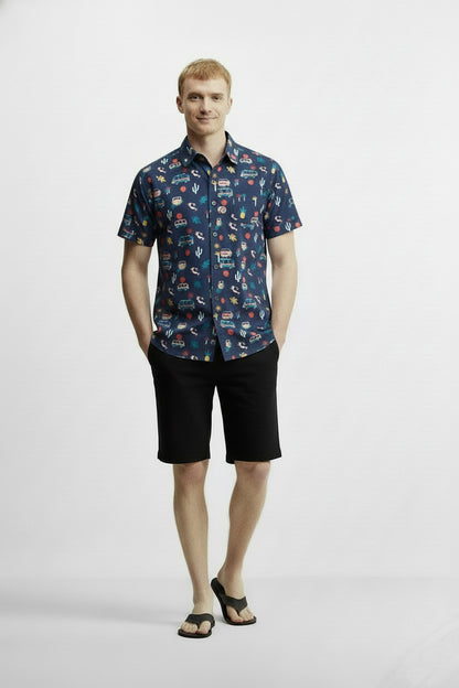 Men's Printed Woven Cotton Shirt