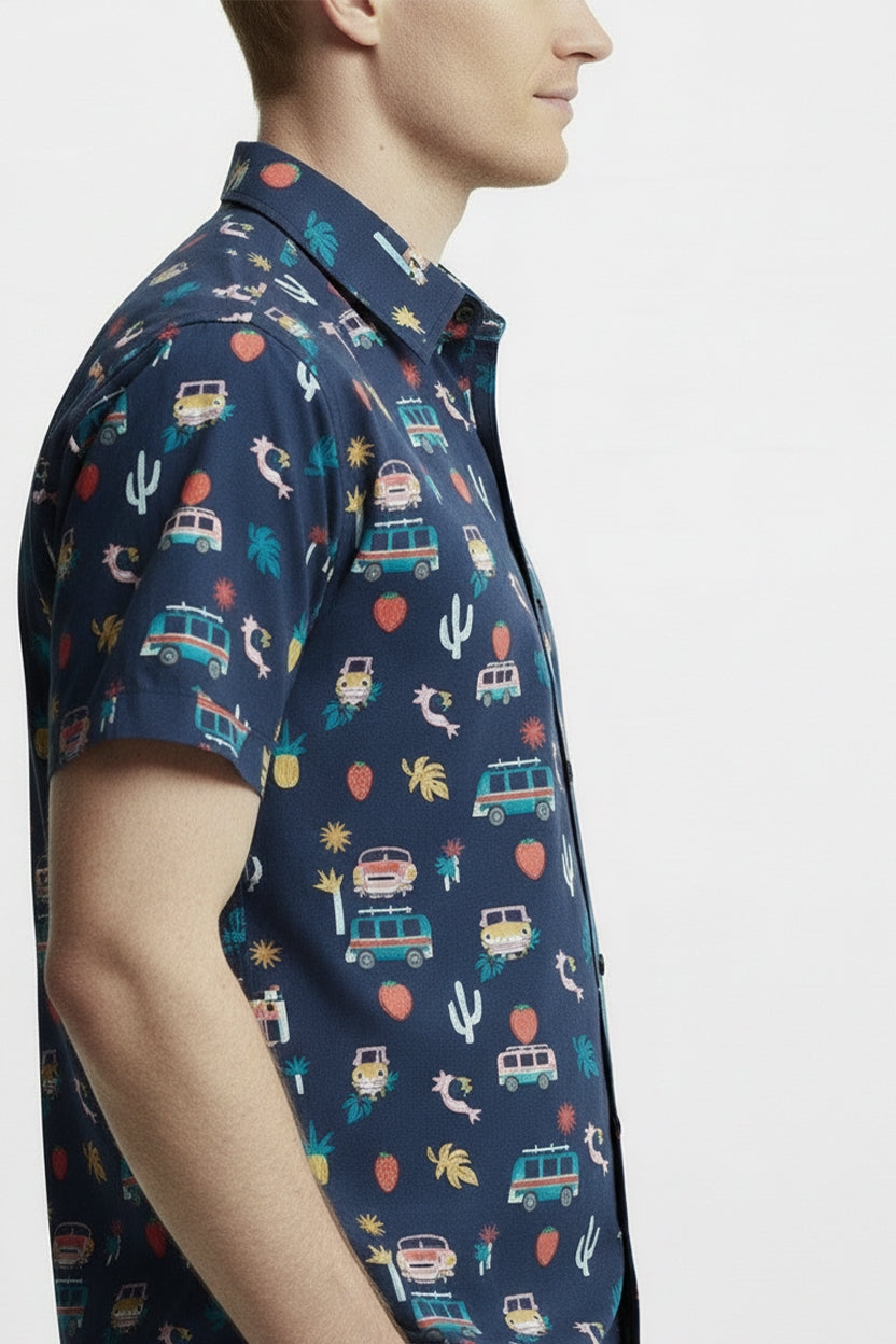 Men's Printed Woven Cotton Shirt
