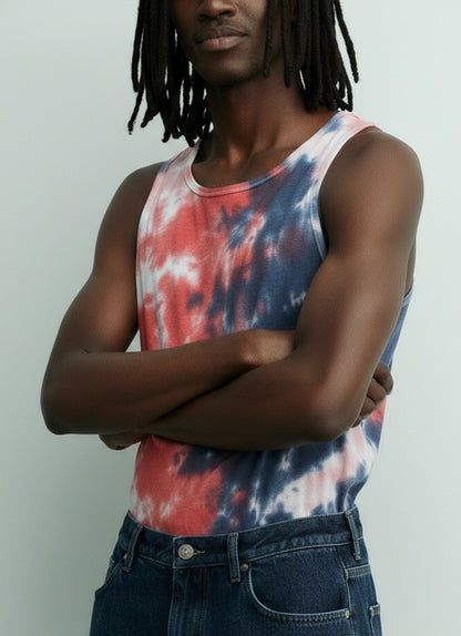 Pink Tie Dye Tank Top
