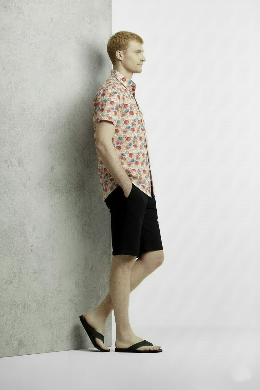 Men's Printed Woven Cotton Shirt