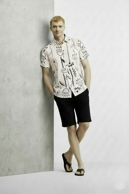 Men's Printed Woven Cotton Shirt