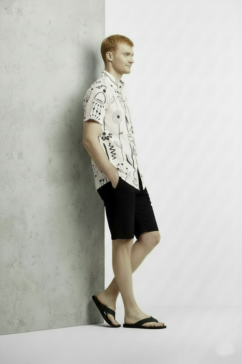 Men's Printed Woven Cotton Shirt