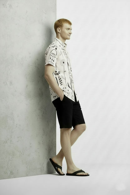 Men's Printed Woven Cotton Shirt