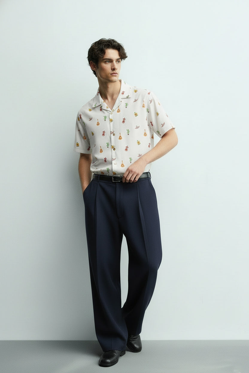 Men's Printed Woven Cotton Shirt