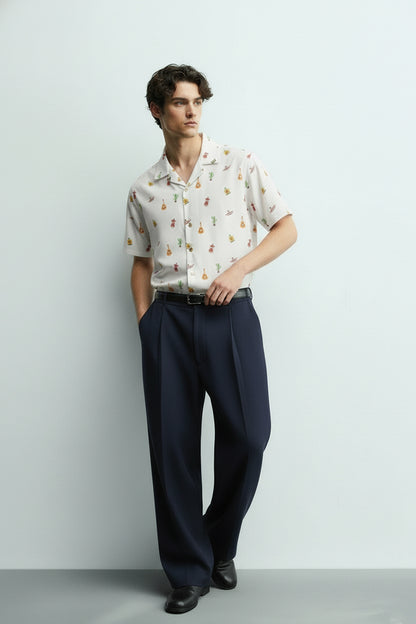 Men's Printed Woven Cotton Shirt