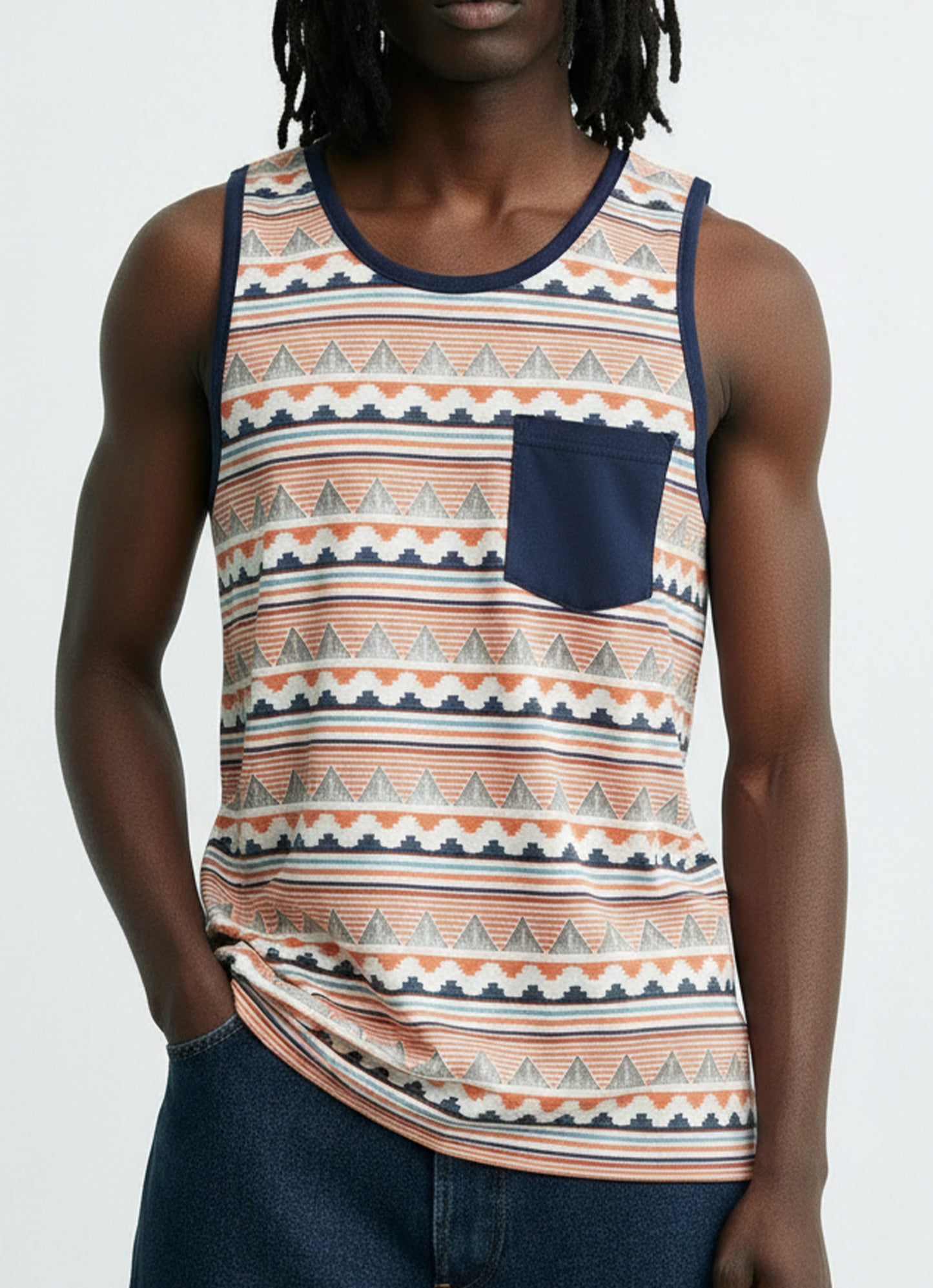Aztec Print Tank Top