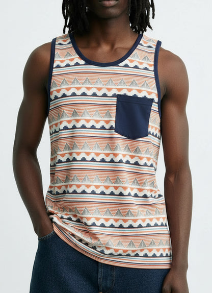 Aztec Print Tank Top