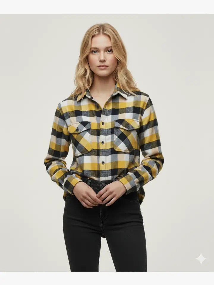 Flannel Long Sleeve Buffalo Plaid Shirt