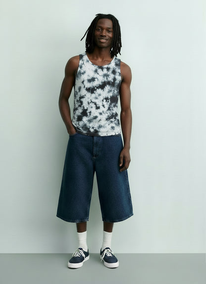 White Tie Dye Tank Top