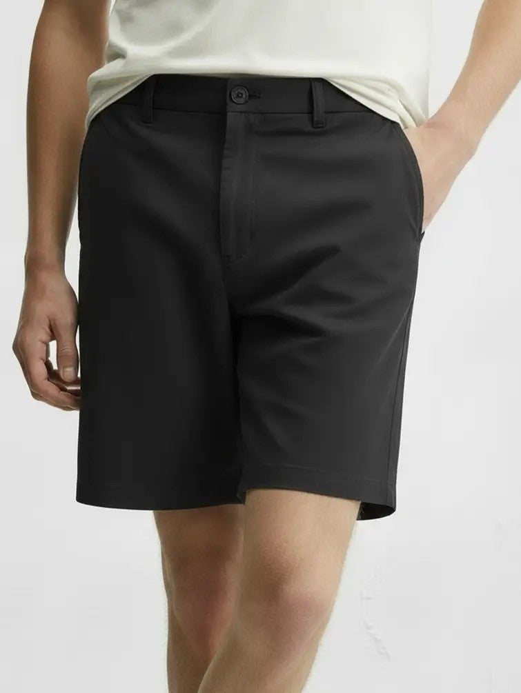 Men's Chino Twill Stretch Shorts #Black
