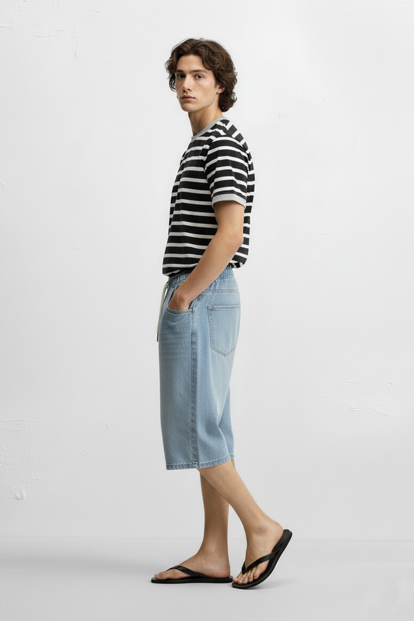 Black Grey Stripe T-Shirt