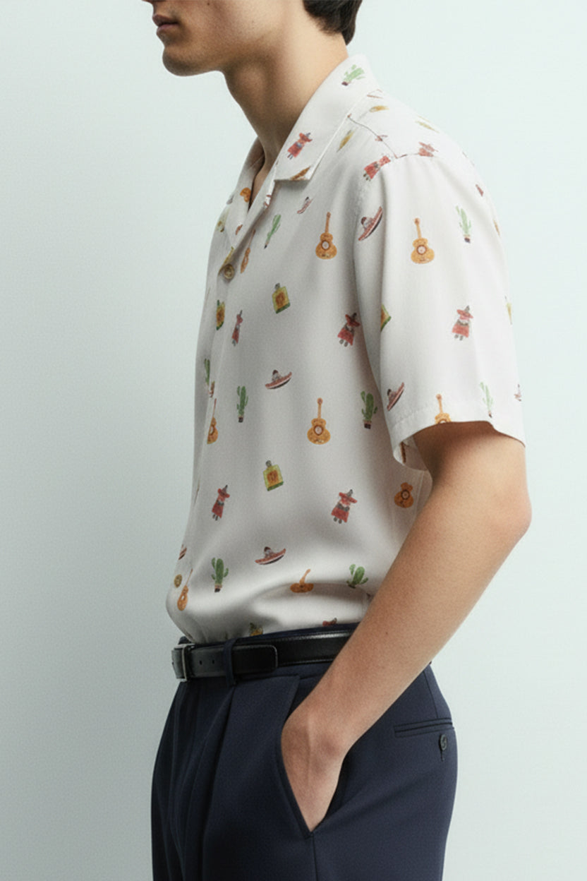 Men's Printed Woven Cotton Shirt