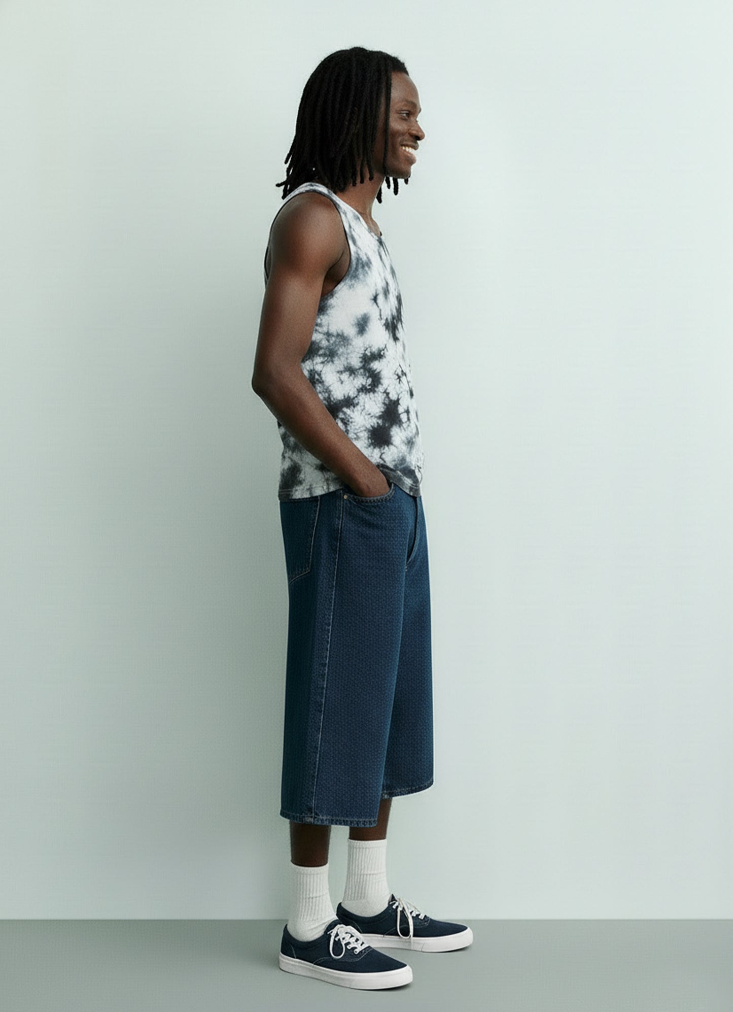 White Tie Dye Tank Top