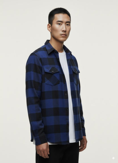 Flannel Long Sleeve Buffalo Plaid Shirt