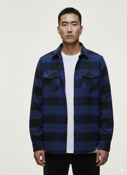 Flannel Long Sleeve Buffalo Plaid Shirt