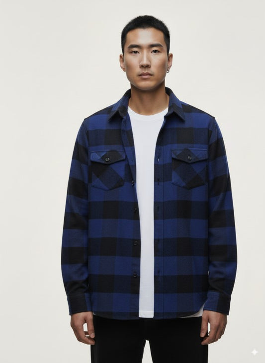 Flannel Long Sleeve Buffalo Plaid Shirt