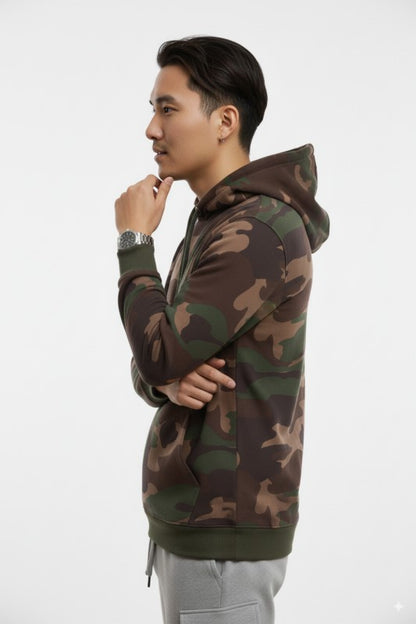 Unisex Fleece Pullover Hoodie #Camo