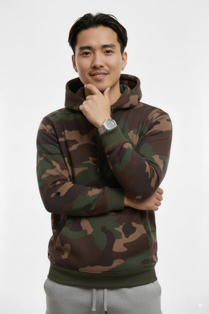 Unisex Fleece Pullover Hoodie #Camo