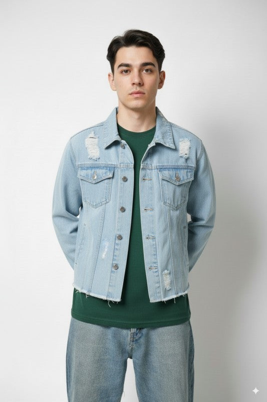 Hawks Bay Cropped Denim Jacket - #LSB