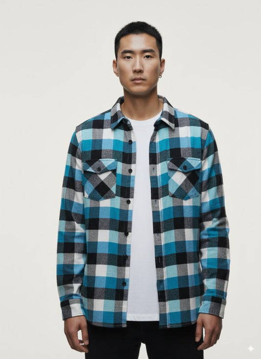 Flannel Long Sleeve Buffalo Plaid Shirt