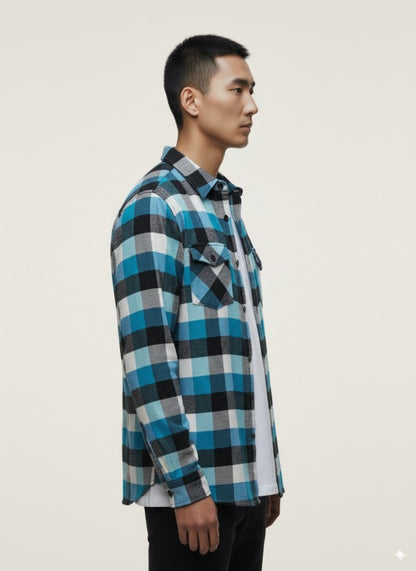 Flannel Long Sleeve Buffalo Plaid Shirt