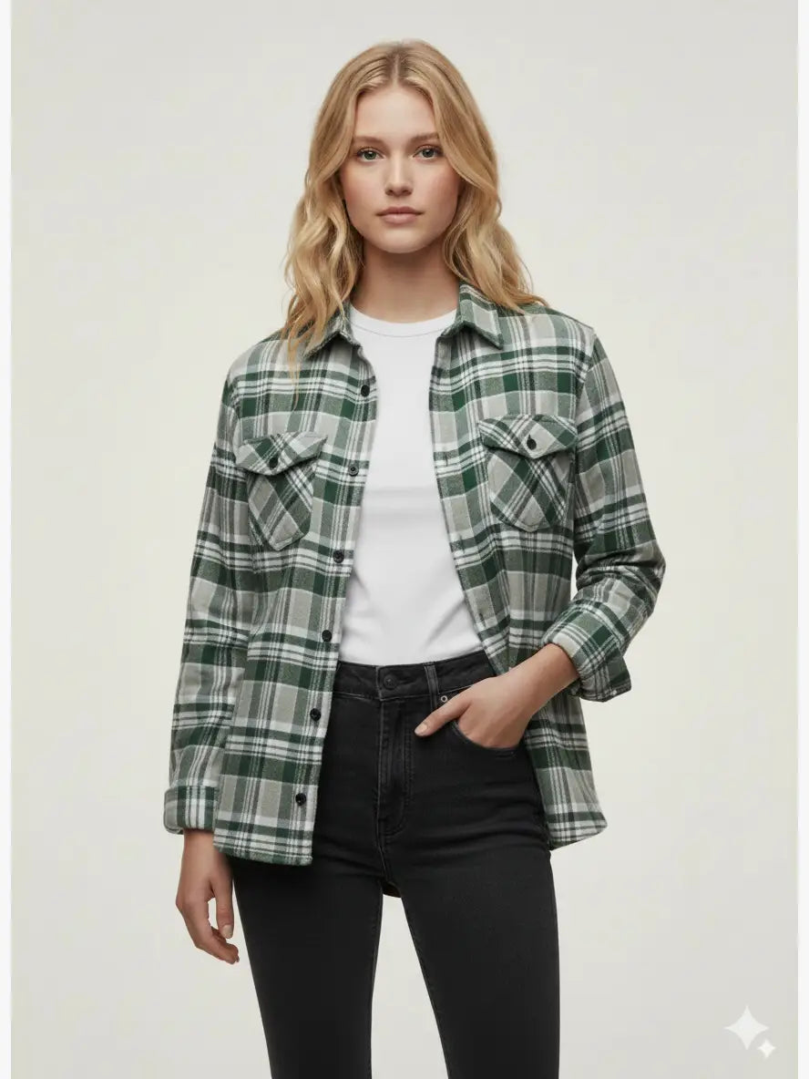 Flannel Long Sleeve Buffalo Plaid Shirt