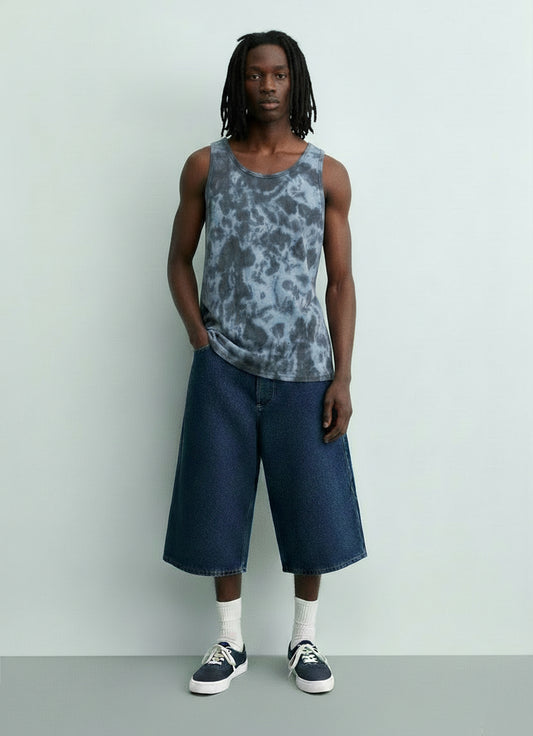 Blue Tie Dye Tank Top