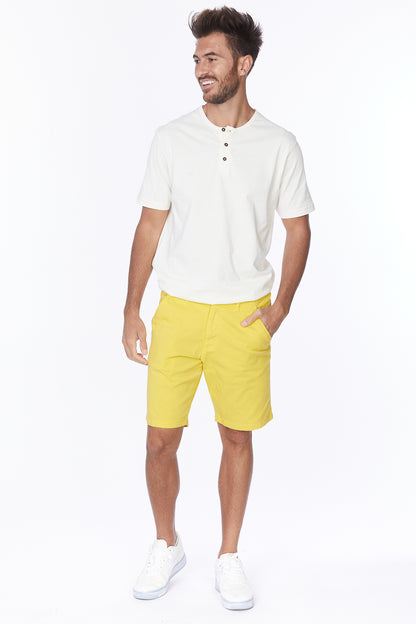 Men's Chino Twill Stretch Shorts #Yellow