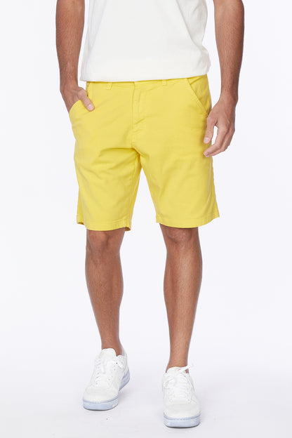 Men's Chino Twill Stretch Shorts #Yellow