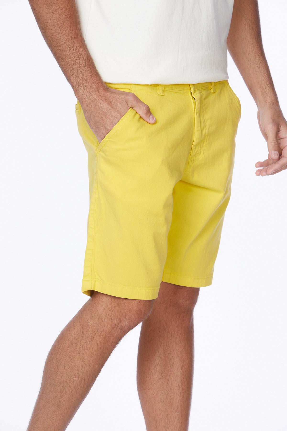 Men's Chino Twill Stretch Shorts #Yellow