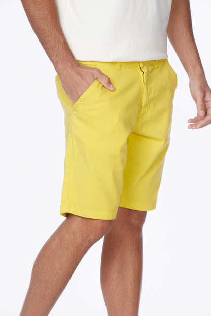 Men's Chino Twill Stretch Shorts #Yellow