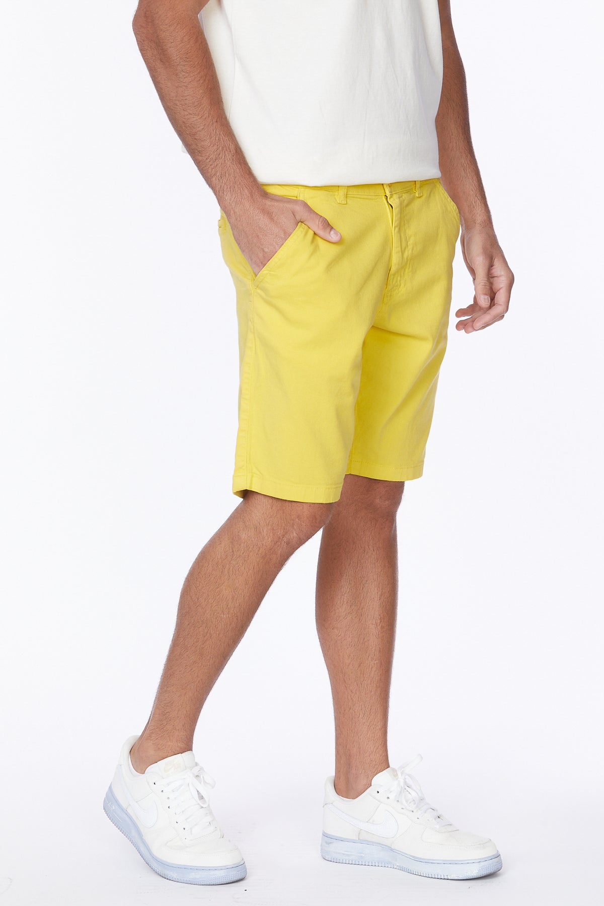 Men's Chino Twill Stretch Shorts #Yellow