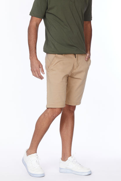 Men's Chino Twill Stretch Shorts #Khaki
