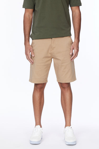Men's Chino Twill Stretch Shorts #Khaki