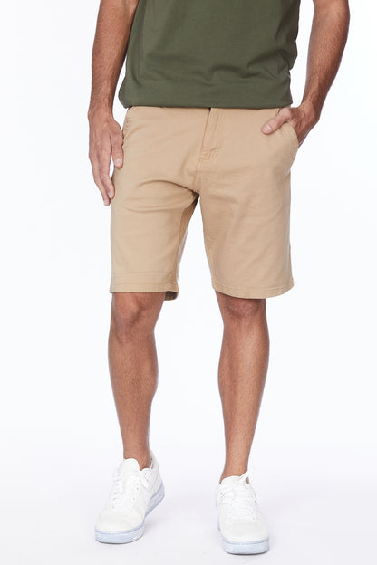 Men's Chino Twill Stretch Shorts #Khaki