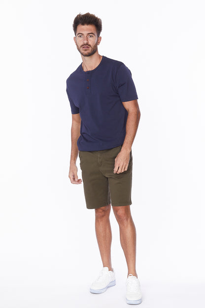 Men's Chino Twill Stretch Shorts #Olive