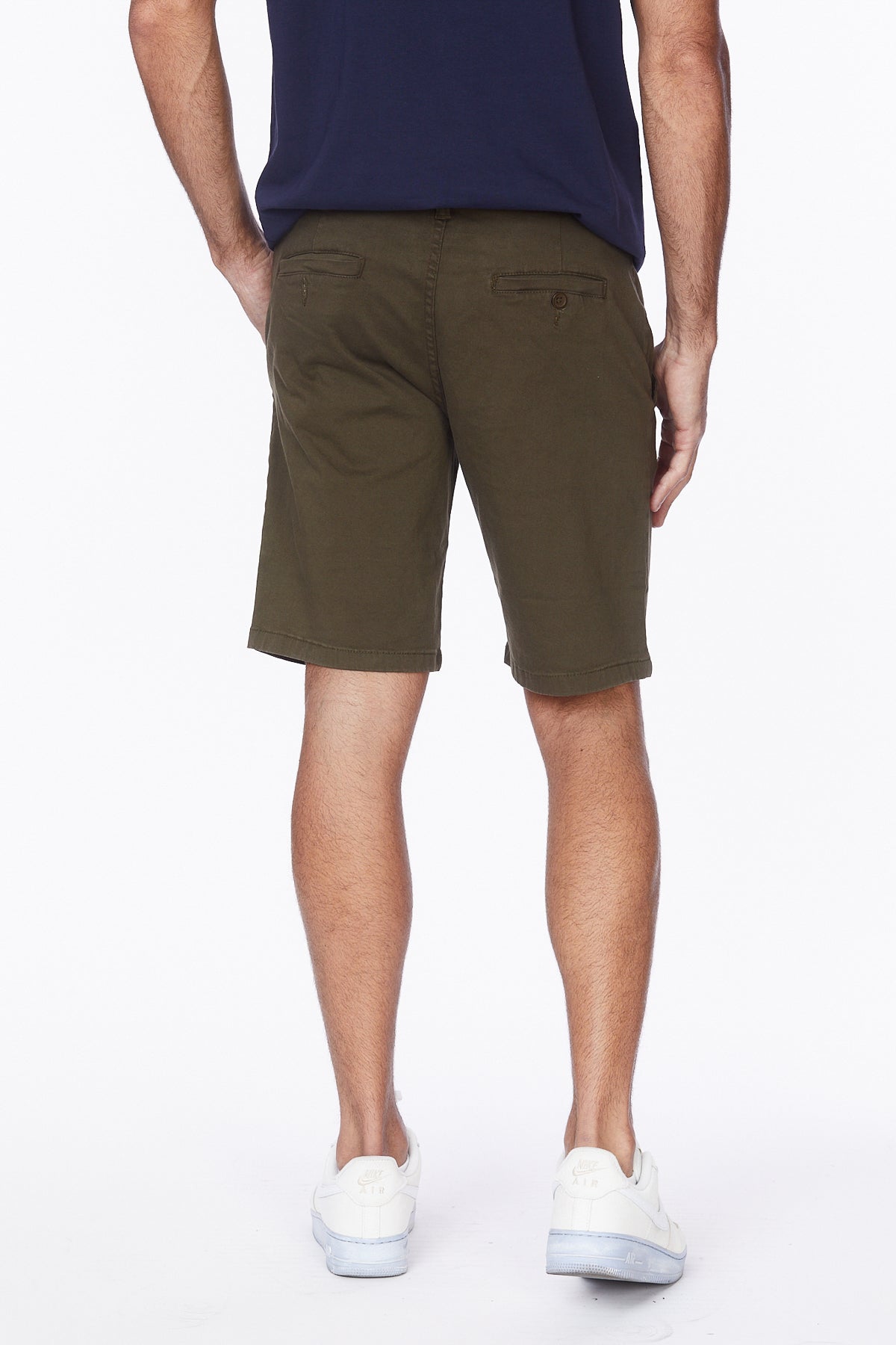 Men's Chino Twill Stretch Shorts #Olive
